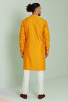 Shop_Seven_Yellow Cotton Silk Thread And Sequin Kurta _at_Aza_Fashions