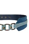 Buy_S&N by Shantnu Nikhil_Blue Colorblock Denim Belt _Online_at_Aza_Fashions