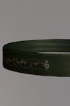 Buy_S&N by Shantnu Nikhil_Green Embellished Slim Belt _Online_at_Aza_Fashions