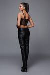 Shop_S&N By Shantnu Nikhil_Black Strappy Crop Top_at_Aza_Fashions