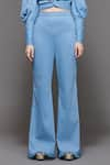 Shop_S&N by Shantnu Nikhil_Blue Flared Trouser _at_Aza_Fashions