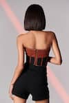 Shop_S&N by Shantnu Nikhil_Black Terylene Sweetheart Neck Strapless Corset Top _at_Aza_Fashions