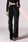 Buy_S&N by Shantnu Nikhil_Black Velvet Flared Trousers _Online_at_Aza_Fashions