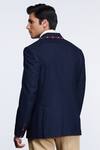 Shop_S&N by Shantnu Nikhil_Blue Poly Blend Embroidered Logo Placement Jacket _at_Aza_Fashions