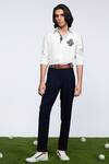 Buy_S&N by Shantnu Nikhil_Off White Terylene Embroidered Logo Placement Shirt _at_Aza_Fashions