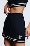 Buy_S&N by Shantnu Nikhil_Blue Poly Blend Divider Skirt_Online_at_Aza_Fashions