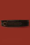 Shop_S&N by Shantnu Nikhil_Brown Unisex Swat Standard Belt _at_Aza_Fashions