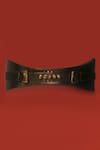 Shop_S&N by Shantnu Nikhil_Black Unisex Combat Argyle Belt _at_Aza_Fashions