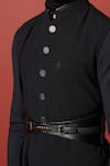 Buy_S&N by Shantnu Nikhil_Black Unisex Combat Argyle Belt _Online_at_Aza_Fashions