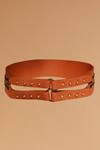 Shop_S&N by Shantnu Nikhil_Brown Swat Dual Belt _at_Aza_Fashions