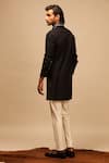 Shop_S&N by Shantnu Nikhil_Black Cotton Embroidered Shirt Kurta _at_Aza_Fashions