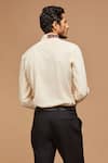 Shop_S&N by Shantnu Nikhil_White Terylene Slim Fit Shirt _at_Aza_Fashions