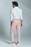 Shop_S&N By Shantnu Nikhil_White Suiting Fabric Thread Slim Fit Shirt _at_Aza_Fashions