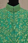 Shop_Shantnu Nikhil_Green Organza Embroidered Sherwani _Online_at_Aza_Fashions