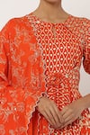 Seema Nanda Orange , Lining Floral Motifs Round Anarkali With Dupatta at Aza Fashions Seema Nanda_Orange , Lining Floral Motifs Round Anarkali With Dupatta _at_Aza_Fashions