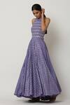 Shop Seema Nanda Purple , Lining Halter Neck Anarkali With Dupatta Online at Aza Fashions Shop_Seema Nanda_Purple , Lining Halter Neck Anarkali With Dupatta _Online_at_Aza_Fashions