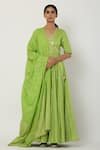 Buy Seema Nanda Green , Lining V Neck Overlap Anarkali Set Online at Aza Fashions Buy_Seema Nanda_Green , Lining V Neck Overlap Anarkali Set _Online_at_Aza_Fashions