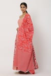 Seema Nanda_Peach , Lining Round Beaded Strap Anarkali With Dupatta _Online_at_Aza_Fashions