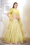 Shyam Narayan Prasad_Yellow Silk Round Embellished Lehenga Set _Online_at_Aza_Fashions