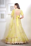 Shop_Shyam Narayan Prasad_Yellow Silk Round Embellished Lehenga Set _at_Aza_Fashions