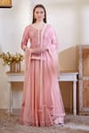 Buy_Shyam Narayan Prasad_Pink Embellished Lehenga Set _at_Aza_Fashions