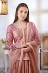 Shop_Shyam Narayan Prasad_Pink Embellished Lehenga Set _Online_at_Aza_Fashions