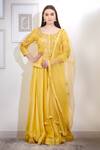 Buy_Shyam Narayan Prasad_Yellow Embroidered Lehenga Set _at_Aza_Fashions