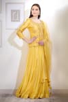 Shyam Narayan Prasad_Yellow Embroidered Lehenga Set _Online_at_Aza_Fashions