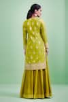 Shop_Shyam Narayan Prasad_Green Chanderi Gota Embroidered Kurta Set_at_Aza_Fashions