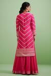 Shop_Shyam Narayan Prasad_Pink Chanderi Gota Embroidered Kurta Set_at_Aza_Fashions
