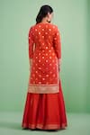 Shop_Shyam Narayan Prasad_Red , Viscose Organza, Brocade Round Gota Embroidered Kurta Set _at_Aza_Fashions