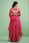 Shop_Shyam Narayan Prasad_Pink Cotton Satin Gota Embroidered Kurta Set_at_Aza_Fashions