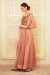 Shyam Narayan Prasad_Pink Silk Round Embroidered Anarkali With Dupatta _Online_at_Aza_Fashions