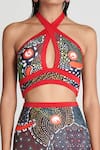 Buy_Shivan & Narresh_Green Sustainable Econyl Swimwear Jersey Printed Bikini Set_Online_at_Aza_Fashions
