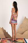 Shop_Shivan & Narresh_Multi Color Sustainable Econyl Swimwear Jersey Printed Skirt_at_Aza_Fashions