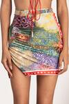 Buy_Shivan & Narresh_Multi Color Sustainable Econyl Swimwear Jersey Printed Skirt_Online_at_Aza_Fashions