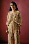 Shop_Sobariko_Yellow Floral Print Jumpsuit _at_Aza_Fashions