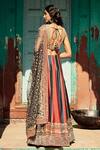 Shop_Suhino_Blue Shantoon, 100 Grams Pure Raw Silk, Net Embroidered Bridal Lehenga Set _at_Aza_Fashions