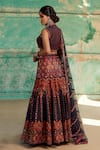 Shop SUHINO Blue Shantoon, 100 Grams Pure Raw Silk, Net Embroidered Bridal Lehenga Set at Aza Fashions Shop_SUHINO_Blue Shantoon, 100 Grams Pure Raw Silk, Net Embroidered Bridal Lehenga Set _at_Aza_Fashions