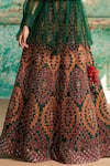SUHINO_Red Shantoon, Organza Lining Cotton, Soft Net, Sheer Jacket And Lehenga Set _at_Aza_Fashions