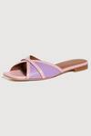 Shop_Sephyr_Pink Colorblock Slip On Mules _at_Aza_Fashions