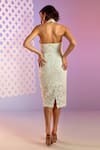 Shop_Pankaj & Nidhi_White Tulle Embellished Floral Motifs Halter Neck Souza Dress  _at_Aza_Fashions