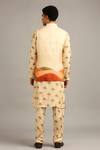 Shop Soup By Sougat Paul Beige Silk Nature Print Bundi And Kurta Set at Aza Fashions Shop_Soup By Sougat Paul_Beige Silk Nature Print Bundi And Kurta Set _at_Aza_Fashions