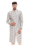 Buy Soup By Sougat Paul Beige Cotton, Muslin Slub Printed Sherwani Set at Aza Fashions Buy_Soup By Sougat Paul_Beige Cotton, Muslin Slub Printed Sherwani Set _at_Aza_Fashions