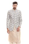 Buy Soup By Sougat Paul Beige Cotton, Muslin Slub Printed Bundi And Kurta Set at Aza Fashions Buy_Soup By Sougat Paul_Beige Cotton, Muslin Slub Printed Bundi And Kurta Set _at_Aza_Fashions