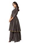 Buy_Soup by Sougat Paul_Blue Malaysian Silk Printed Kurta Set _Online_at_Aza_Fashions