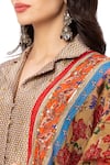 Shop_Soup By Sougat Paul_Red Organza, Malaysian Silk Printed Lehenga Set _Online_at_Aza_Fashions