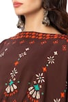 Soup by Sougat Paul_Brown Cotton Silk Printed Lehenga Set _at_Aza_Fashions