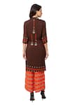 Shop_Soup by Sougat Paul_Orange Cotton Silk Printed Kurta And Palazzo Set _at_Aza_Fashions