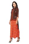 Buy_Soup by Sougat Paul_Orange Cotton Silk Printed Kurta And Palazzo Set _Online_at_Aza_Fashions